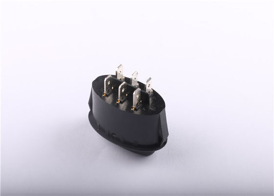 Interruptor de balancim oval do tamanho customizável, interruptor de balancim 12V do botão preto mini